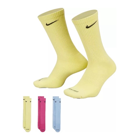 Nike Other - Nike Crew Socks Pastel Multicolor Everyday Plus (3 pairs)